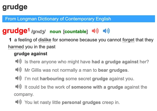 Longman dictionary interface